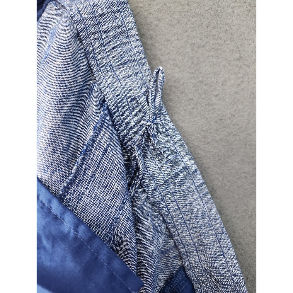 NWT Old Navy Womens Sz 4X Chambray Blue Linen Blend High Rise Crop Pants Pull On - Picture 10 of 15